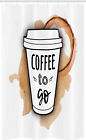 Kaffee Schmaler Duschvorhang Take Away Cup auf Spritzer
