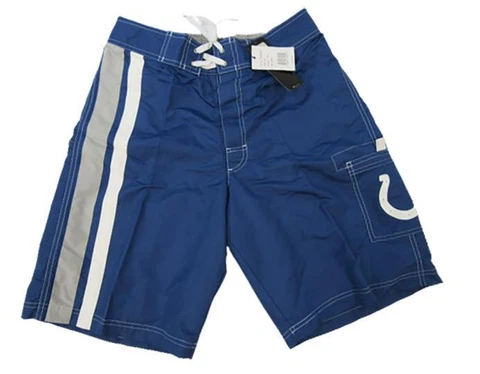 New Indianapolis Colts Mens Size M Medium Blue Swimsuit Shorts Cover