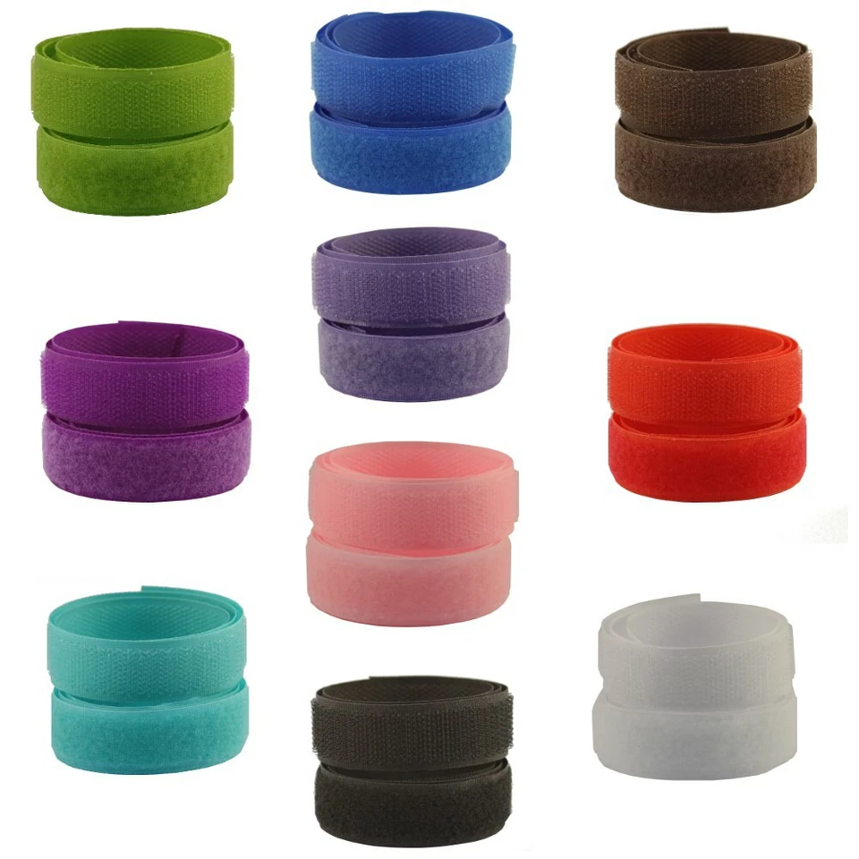 1-25 lfm Haken + Flausch Band Klettverschluss zum Aufnähen Klettband 20mm Breit - Bild 1 von 1