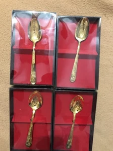 International Silver Co Presidents Commemorative Spoon Goldplate Set Of 4 - Picture 1 of 5