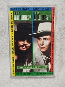 Hank Williams Jr. & Hank Williams Sr. Their Greatest Hits audio music Cassette - Picture 1 of 5