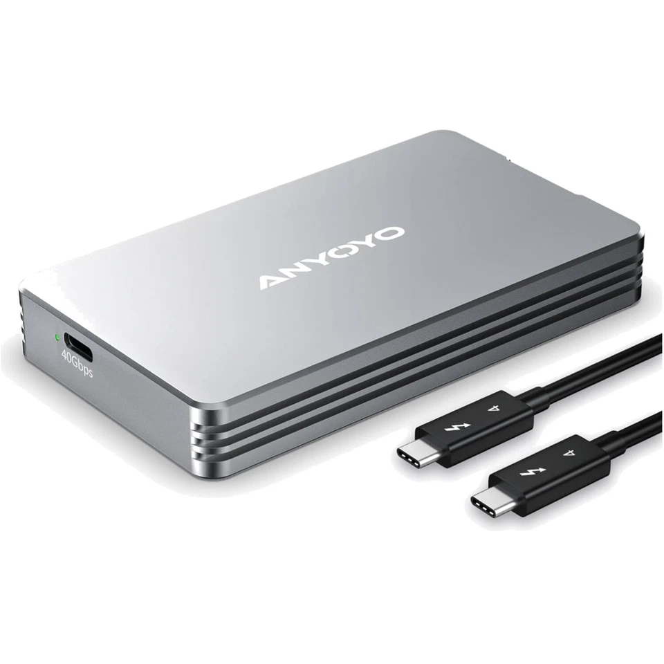 NVMe SSD Gehäuse Thunderbolt 4 M.2 USB C mit Aluminiumlegierung 40Gbps - Bild 1 von 2