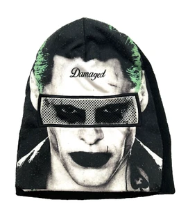 Suicide Squad Joker Beanie Hat Men Women Black & White See Thru Eyes One Size - Picture 1 of 4