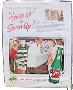 vintage 7Up soda print ad. fresh up with 7UP.Family, Grocery Store. Boomers. - Picture 1 of 7