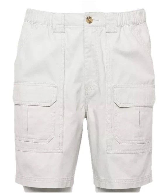 Nuevos pantalones cortos Croft & Barrow cargo para hombre de 7,5” Talla 44 y gris claro. Elástico lateral Foto 1 de 1