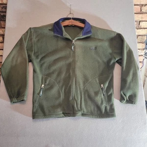 Vintage Blarney Woolen Mills Fleece Zip Up Jacket Active Ireland ~ Size XL Green - Picture 1 of 10