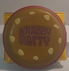 Spongebob Themed Unisex Krabby Patty Hamburger Vinyl Bifold Wallet Billfold - Picture 1 of 5