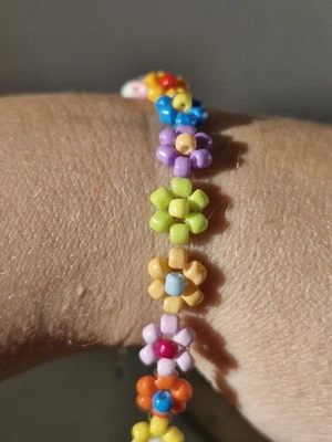 Armband Bracelet Handarbeit Kamillenarmband Perlenarmband - Bild 1 von 4