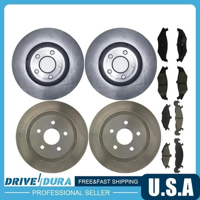 Front & Rear Disc Brake Rotors Brake Pads Kit fits Dodge Spirit Chrysler Daytona - Image 1 of 4