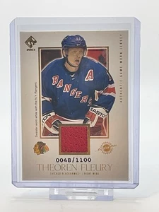 2003 Pacific Private Stock Reserve #109 Theoren Fleury Blackhawks Jersey /1100 - Picture 1 of 3
