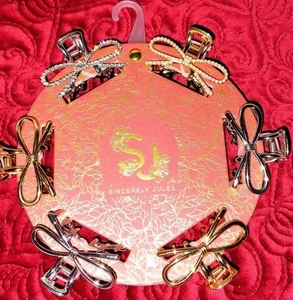 Mit freundlichen Grüßen Jules schicke Metall Mode Haarspangen gold silberfarben Strass perlmutt - Bild 1 von 16