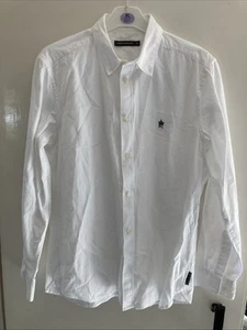 Mens French Connection Long Sleeve Shirt, White, Size XL - Picture 1 of 7