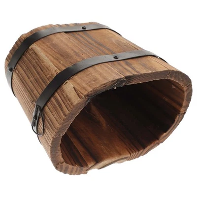  Maceta de madera artesanal decorativa para el hogar planta suculenta Foto 1 de 4