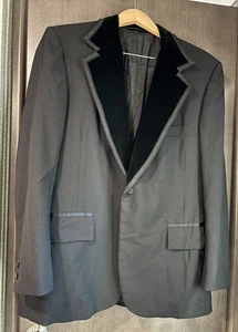 Vintage 60, 70's 44r Lord West Velvet Lapel Tuxedo jacket Union made in the USA - Picture 1 of 14