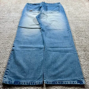 Baggy Wide Leg Y2K 2000’s Embroidered Stitched Akademiks Skater Denim Jeans - Picture 1 of 7