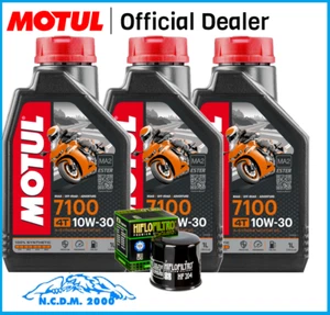 TAGLIANDO OLIO MOTUL 7100 10W30 FILTRO HONDA CB 650 F CB650F 2014-2019 - Picture 1 of 4