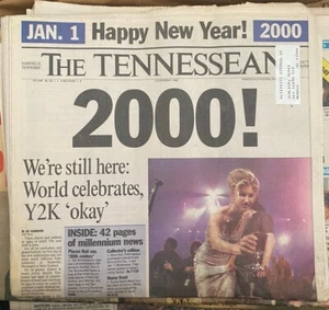 Nashville TN "The Tennessean" Newspaper Jan 1, 2000 Y2K Vtg Collectors History - Picture 1 of 1