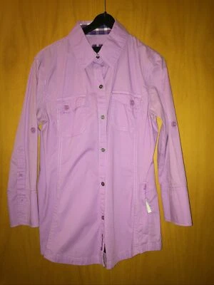 "Bench" Damen Bluse, Hemdbluse mit 3/4-Armlänge, Krempelärmel, Gr.S  lila  - Bild 1 von 4