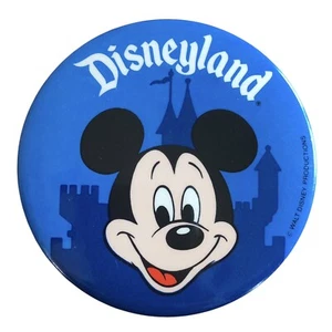 VINTAGE 1960’s DISNEYLAND PIN - Mickey Mouse Walt Disney 3” Button - Picture 1 of 3