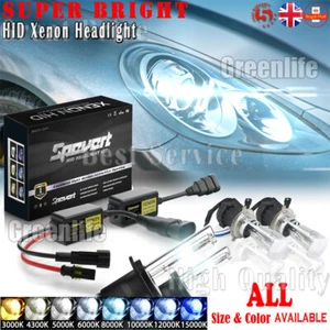 55W H1 H4 H7 H8 H11 9005 9006 Car Xenon HID Headlight Lamps Bulbs Ballasts Kit - Picture 1 of 18
