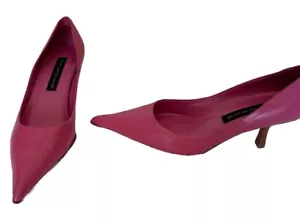 Steve Madden Pump Heels Hot pink Fuchsia Leather Size 7.5 M - Picture 1 of 4