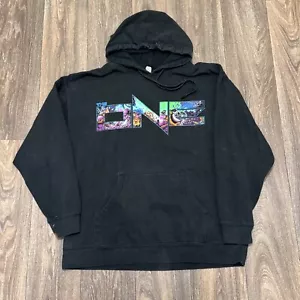 Ganja White Night The One Hoodie Men's Large Black Faded Electronic Rave Music - Picture 1 of 10