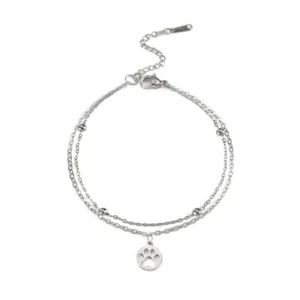 Pet Paw Multilayer Anklet Stainless Steel Anklet - Bild 1 von 5