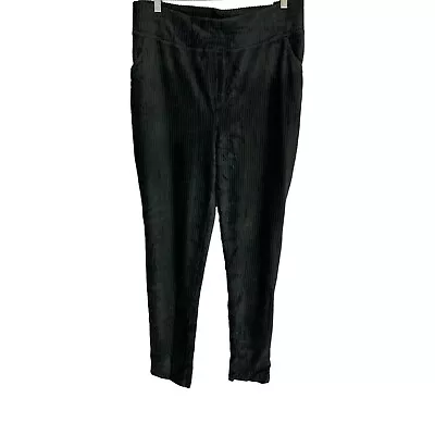 Denim & Co. Tall Smooth Waist Knit Cord Leggings with Pockets Black 3XT Size - Image 1 of 2