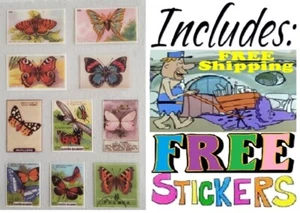 🆕clear"stamp" butterfly stickers,each w/butterflys name or other info+🆓gift🎁 - Picture 1 of 7