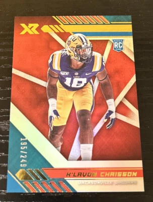 2020 Panini XR K’Lavon Chaisson Orange Foil /249 - Image 1 of 2