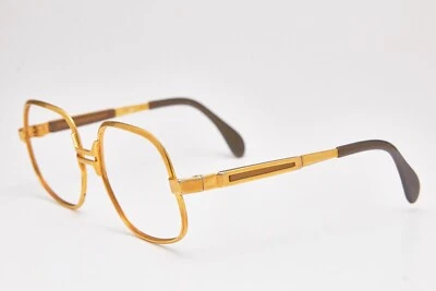 Gafas ovaladas chapadas en oro METZLER 566 ALEMANIA oro retro años 80 vintage Foto 1 de 4