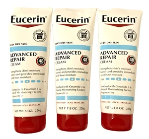 Eucerin Advanced Repair Creme für sehr trockene Haut 48 Stunden Feuchtigkeit 8 Unzen Menge 3 - Bild 1 von 6