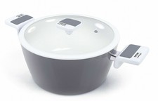 Pantone Casseruola Pentola 2 Manici 24 cm con Coperchio Grigio Universe