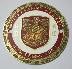 WINTERFAHRT HESSEN ADAC GRILL BADGE emblem mg jaguar triumph porsche ferrari - Bild 1 von 1