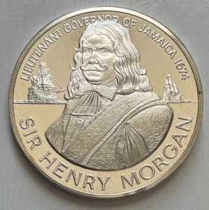 Jamaica 10 Dollars 1974 - Sir Henry Morgan - Privateer - Silver Proof 1.2728 ASW - Picture 1 of 5