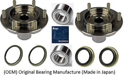 Toyota Sequoia 2001-2007 4x4 cubo de rueda delantera y cojinete y kit de sellado (OEM) KOYO (PAR) Foto 1 de 4