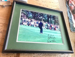 ARNOLD PALMER AUTOGRAPHED PHOTO-FRAMED-"TO JACK BEST WISHES ARNOLD PALMER"-16X19 - Picture 1 of 4