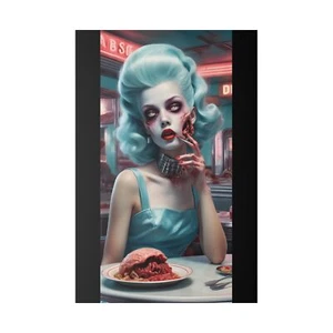"The Brain-Eating Beauty" von CLEArT*(Zombie Art)*matte Leinwand, gespannt, 0,75" - Bild 1 von 5