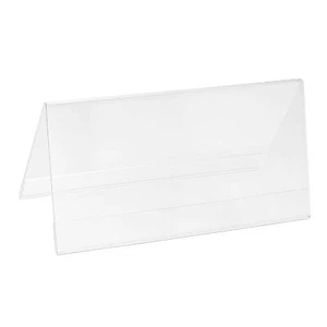 7.8 x 3.9pouce Acrylique Plaque 10Pcs pour Table Menu Carte Supports Triangle - Picture 1 of 6
