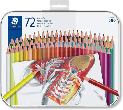 Staedtler 175 M72 Coloured Pencils (Tin of 72) | Colouring In, Pack of Pencils - image 1 of 4