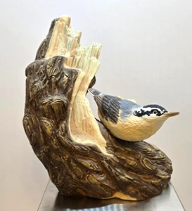 Burgues Red-Breasted Nuthatch (Male)  Limited Ed. 138/950 1975 Rare Bird Figure - Picture 1 of 7