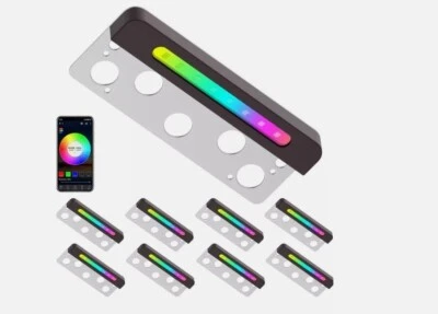 Naotea pacote com 8 4 polegadas iluminação de paisagem dura – luzes LED RGBW para caminhos externos - Imagem 1 de 4