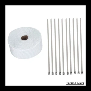 Banda Térmica Aislante para Tubo de Admisión Escape Auto Moto Blanco 10m Nuevo - Picture 1 of 5