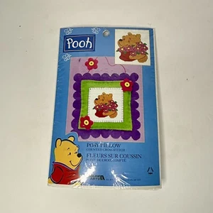 Janlynn Disney Home Winnie the Pooh Posy Pillow Cross Stitch Kit 1132-75 craft - Picture 1 of 4