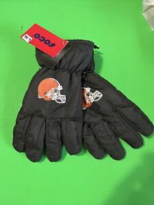 NFL Cleveland Browns Unisex black Printed Logo Insulated Gloves, L/XL