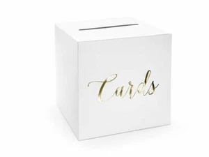 Kartenbox Hochzeit Geschenkbox Telegrammbox Umschlagbox Cards gold 24x24x24cm - Bild 1 von 3