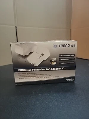 Brand New TRENDnet TPL-303E2K - 200bps Powerline AV Adapter Kit Complete (A3) - Image 1 of 2