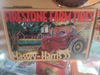 Pneu MASSEY HARRIS 55 FIRESTONE FARM EDITION NOVO NA CAIXA #1349 &1350 Disponível em escala 1/16  - Imagem 1 de 4