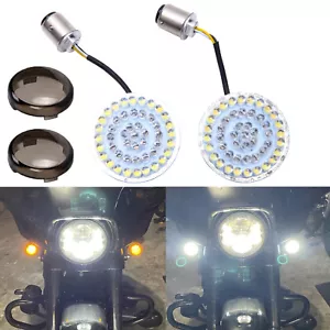 Motorcycle 1157 LED Turn Signal Lights For Harley Dyna Softail Sportster Touring - Foto 1 di 10