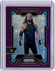 AJ Styles 2024 Panini Prizm WWE Purple Prizm #118 Smackdown #014/149 - Picture 1 of 2
